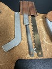 Vintage Wyoming Saw 11    Compact Hunting Camping Saw Blades And Leather Cover 11   