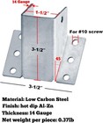 10 Pack 45-degree Post And Beam Knee Bracket For 2x4 Lumber 14 Gauge 2mm Thick  