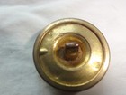 Brass Round Metal Button Floral Raised Design Vintage Decorative Shank