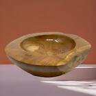 Vintage Natural Burl Wood Bowl Vessel Reclaimed Hand Carved Turned Artisan