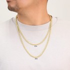 18k Yellow Gold 4mm Diamond Cut Rope Chain Italian Necklace Mens Womens 16 -28 