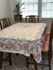 Vtg Wc Designs Country Garden Rectangular Easter Tablecloth 60   x 100    Spring