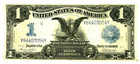 Series Of 1899  1    black Eagle    Silver Certificate Fr  233 Xf Condition