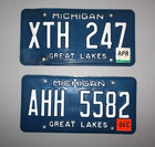 Michigan Auto License Plate Vintage Lot Of 4 Man Cave collector