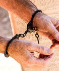 Real Law Enforcement Police Handcuffs For Training - Black Steel Double-locking 