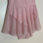 Girls Pink Ballet Leotard Dress Mesh Flutter Sleeve Tutu Dancewear Size 130