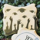 Throwing Grad Caps Cookie Decorating Stencil By Cookie Countess