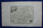 Durham Original Antique County Map  Thomas Kitchin  1786