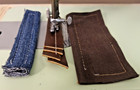 Serviced - 1956  Singer 15-91  15-125 Gear Drive Sewing Machine - Denim Leather