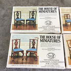 Lot Of  4  Vintage The House Of Miniatures Dollhouse Furniture Kits Chairs Pairs