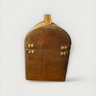 Vintage Style Wooden Treasure Chest Small Domed Trunk Storage Box With Handle