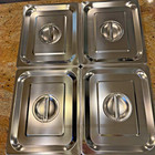 4 Set Stainless Steel Pans 1 2 Size 4 Inch Deep With Lids Chafing Catering Food