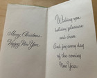 Vintage Unused Mid-century Christmas Greeting Card Snowman Couple  2 3 4   x 5      