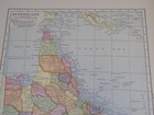 1905 Antique Color Map  queensland  Australia    Oceania And The Pacific