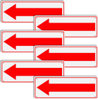 Metal Arrow Sign 10 X 3 5 Inch Aluminum Reflective Road Right Arrow Sign Dire   