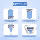 4-pack Jumbo Square Bag Refill Compatible W  Diaper Genie Compact - Odor Control