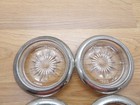Leonard Italy Crystal And Silver Plate Coaster Set Of 4 