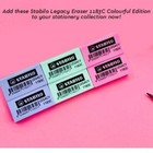 6 Pieces Stabilo Erasers Legacy 1183c Colorful Edition Dust Free Rubber Eraser 