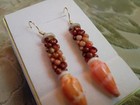2  Rare Kahelelani Shell Rope Earrings W rare Pink Cones   Grey Pukas   
