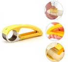 Banana Slicer Fruit Knife Veggie Hotdog Cucumber Cutter Kitchen Gadget Bar Tools