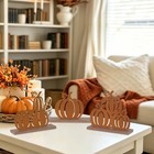 3 Pcs Fall Cutout Rusty Metal Decorations For Home