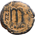 Maurice Tiberius 582-602 Follis 40 Nummi Bronze Ancient Byzantine Coin 27mm12 8g