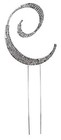 Silver Cake Topper Rhinestone Letter C Double Stick