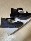 Vintage Steve Madden Black Satin Platform Bling Toe Ring Sandals 7