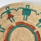 African Woven Coiled Wall Basket Bowl 13    Handmade Boho Decor Rustic Tribal