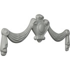 12 625w X 5 125h X 0 625p Inch Federal Swag Drop Onlay White Decor