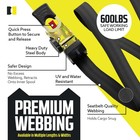 Dc Cargo Transom Tie Down Strap 1 x9  Retractable Ratchet Strap W  S-hook 2-pack