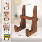 Wooden Plate Stand - 8 8 Inch Rustic Display Easel For Plates And Frames