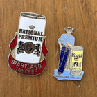 Jaycees Beer 6 Pin Lot Lapel Miller Coors Pickett   s Rolling Rock Jack Daniel   s