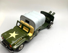Tin Friction Army Jeep W  Artillery Gun Carriage 6  Tt Japan 1950 s Toy Vehicle