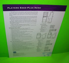 Igt Keno Games Original Coin-op Video Slot Machine Flyer Edge Plus Model Series