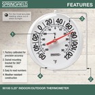 Springfield Big And Bold Thermometer With Mounting Bracket  Indoor Outdoor Th   