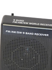 Portable Radio  Am Fm Mw Sw 9 Band World Receiver Works Dc Or Battery