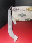 New Coach Corner Zip Wristlet Candy Print   Charm-chalk Cdf34