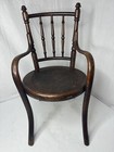 Fischel Art Nouveau Child Chair Bentwood Print Seating Factory Label