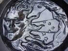 Eclipse Steppingstone Concrete Mold Cement Plaster Sun Face Mould 11  X 1 25