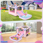 Bounce House With Blower  161x82x63 Inch Inflatable Bounce House Castle With Bal