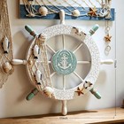 11 Inch Wooden Ship Wheel Wall Decor Nautical Coastal Art Rustic Beach Decor