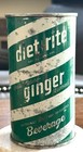  elusive  12 Oz  Diet Rite Ginger Beverage Flat Top Soda Can-pre-zip Code  1958 
