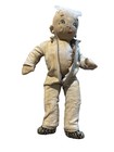 Vtg Handmade Primitive Folk Art Cloth Rag Doll Painted Face Removable Cloth 11   
