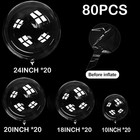 80pcs Bobo Balloons  Different Size Clear Balloons For Stuffing Bubble Transp   