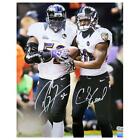Ray Lewis   Ed Reed Signed Dual Signature Baltimore Ravens 16x20 Photo  beckett 