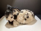 Vtg Steiff Stuffed Plush Animal    spotty    Rabbit Black white Steel Ear Button