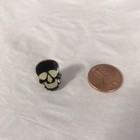Skull Vintage Enamel Hat Lapel Pin Tie Tack 1980 s New Old Stock