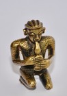 Small Collectable Antique Bronze Indian Flute Player Statue - 18 19th Century