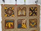Large Vtg Antique 1966 Signed Hooked Rug 90x40 Sampler Floral Birds Animals Hex 
